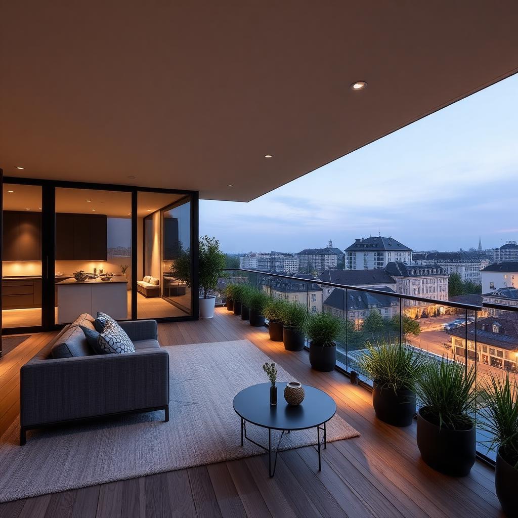 Modernes Terrassen-Apartment